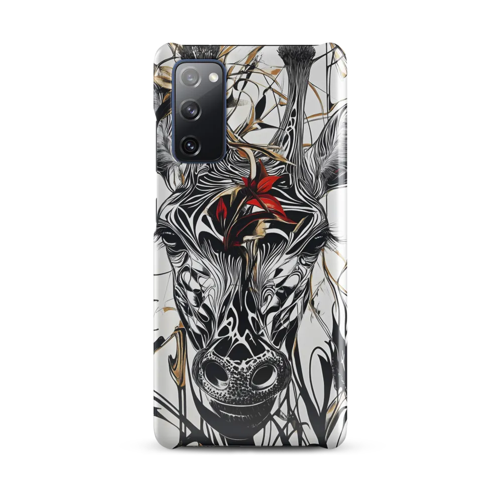 Floral Elegance: The Giraffe's Portrait