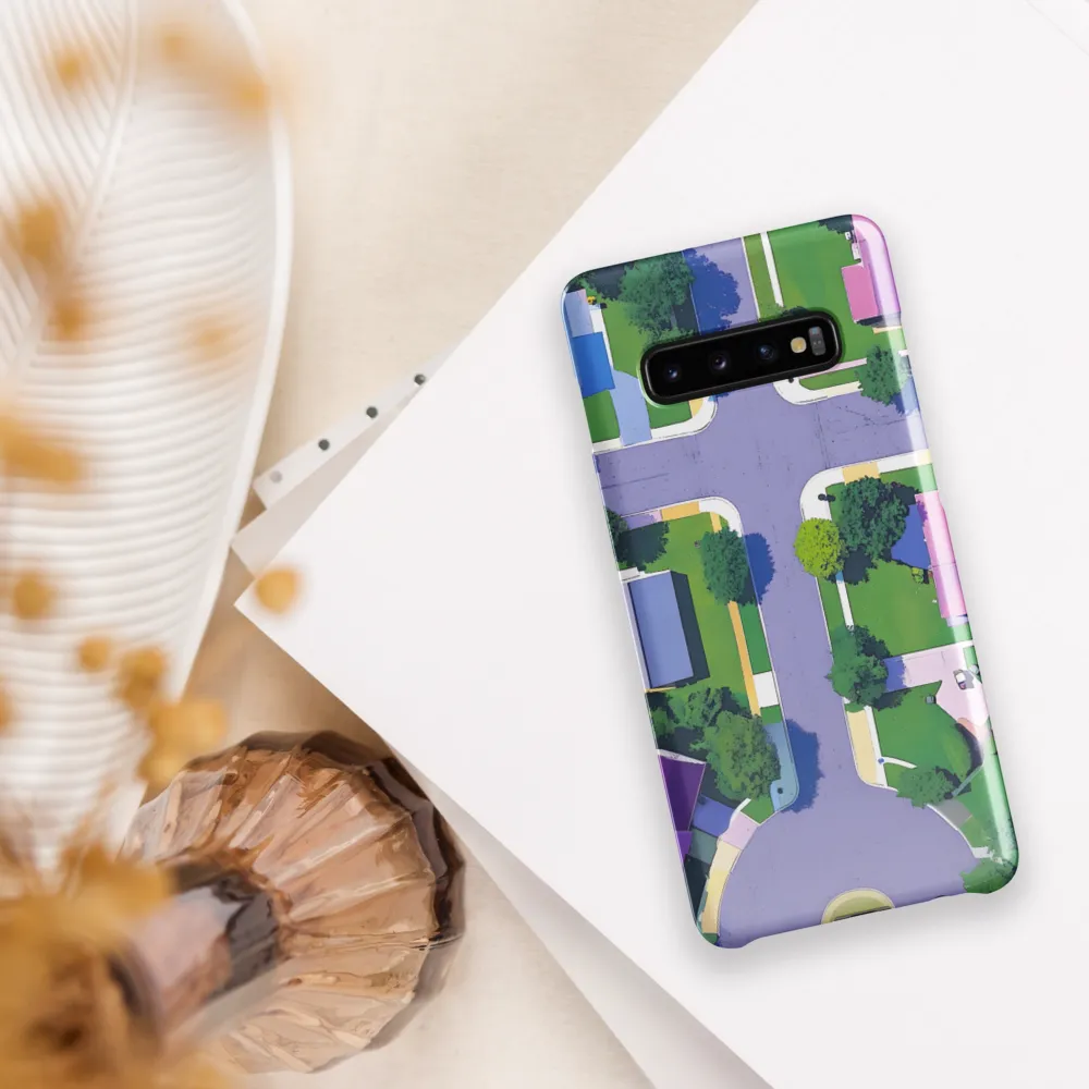 Aerial Harmony: Suburban Crossroads | Phone Case |  S10 Plus | Snap Case | Glossy