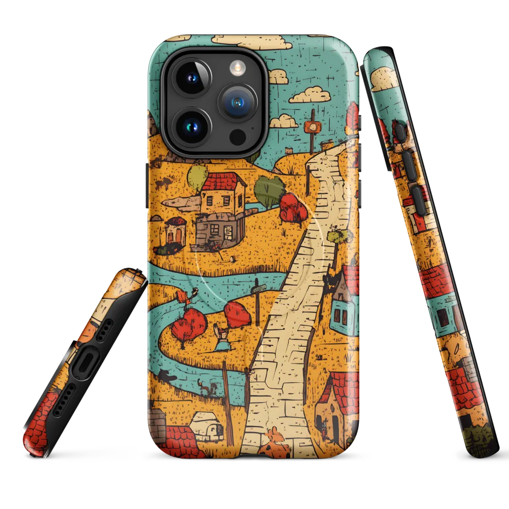 Whimsical Village Landscape