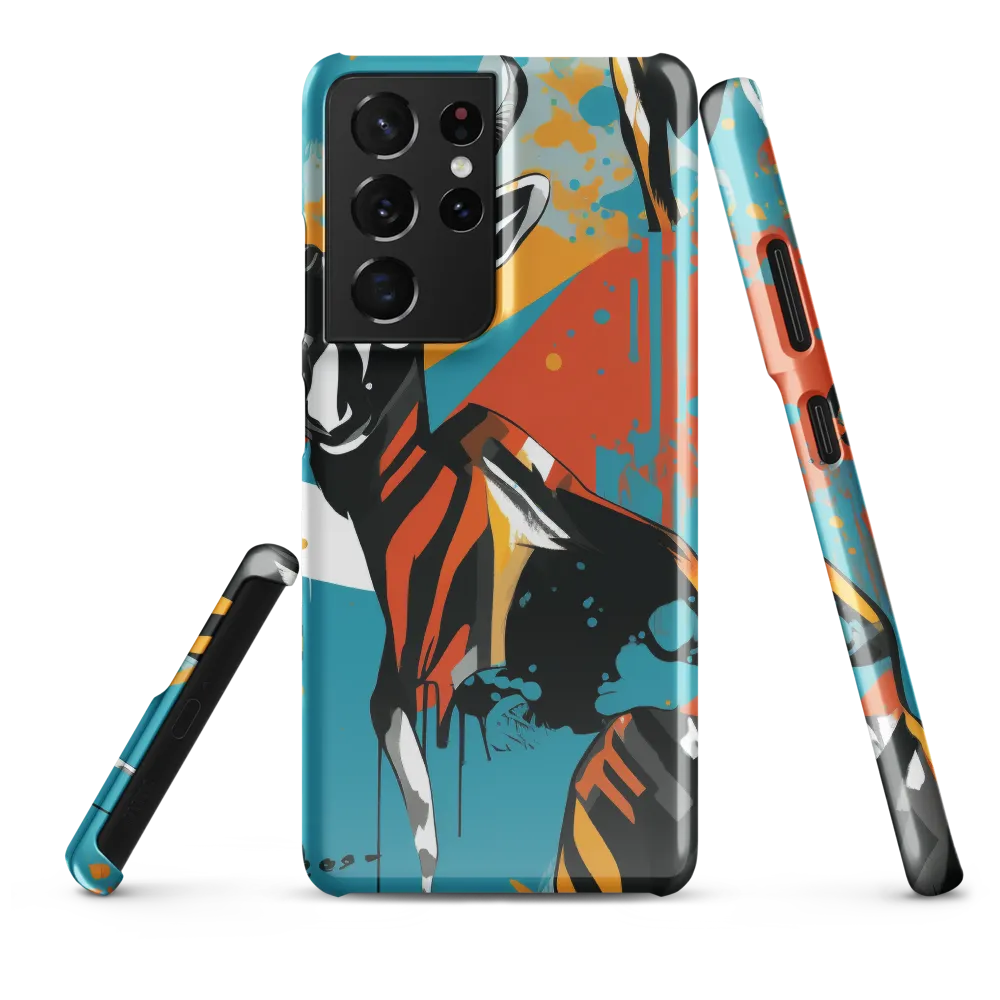 Dynamic Antelope in Vivid Abstract