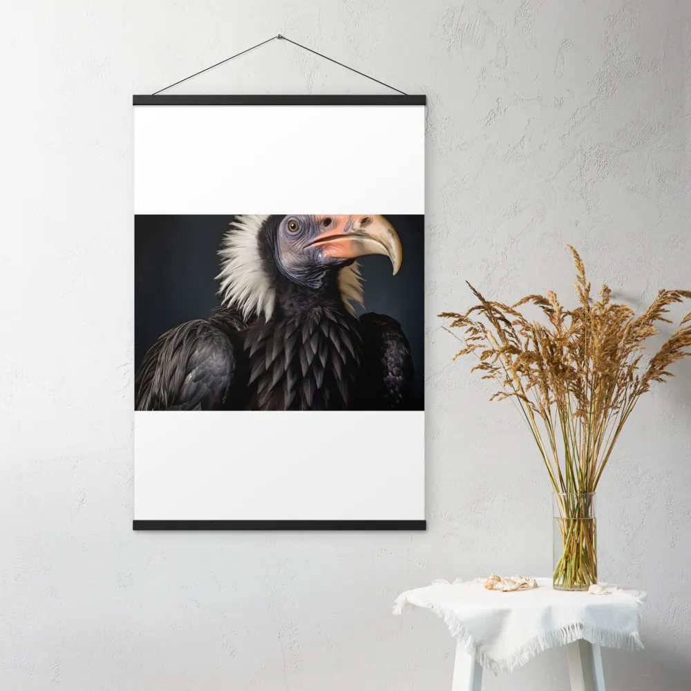 Majestic Vulture Portrait | Poster With Black Wood Hanger | 24″×36″