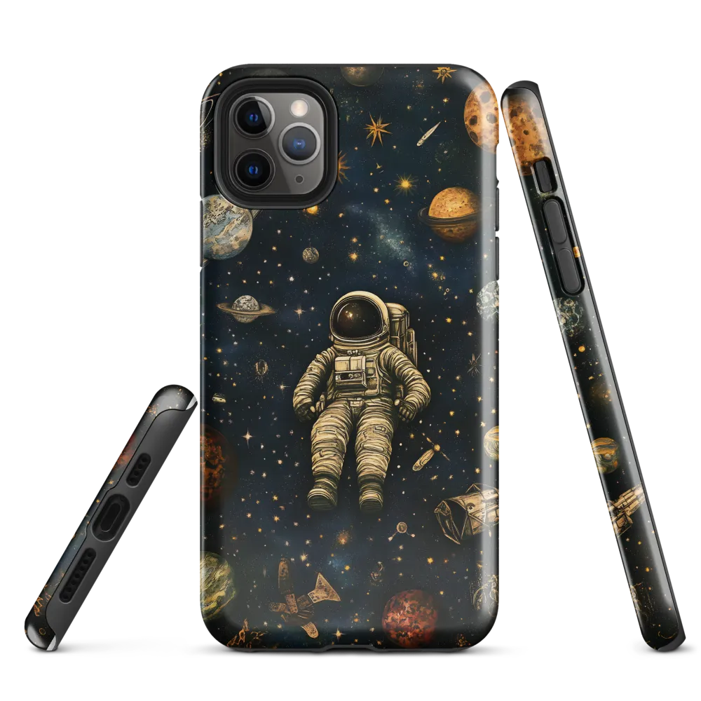 Cosmic Voyage: An Astronaut's Solitude | Phone Case |  11 Pro Max | Tough Case | Glossy