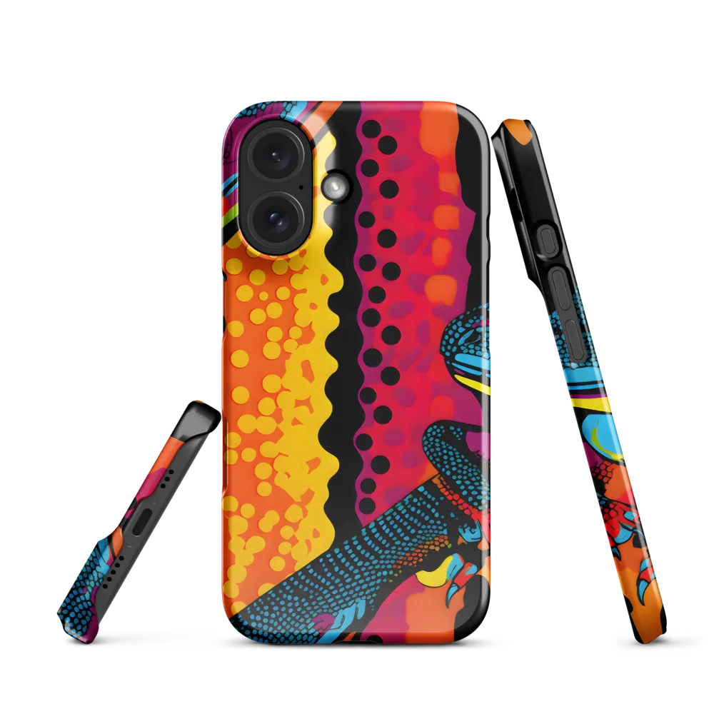 Colorful Encounters: The Playful Geckos | Phone Case