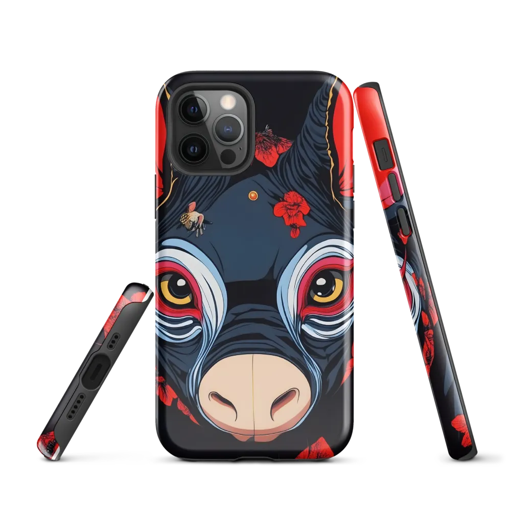 Mystical Bull with Floral Motifs
