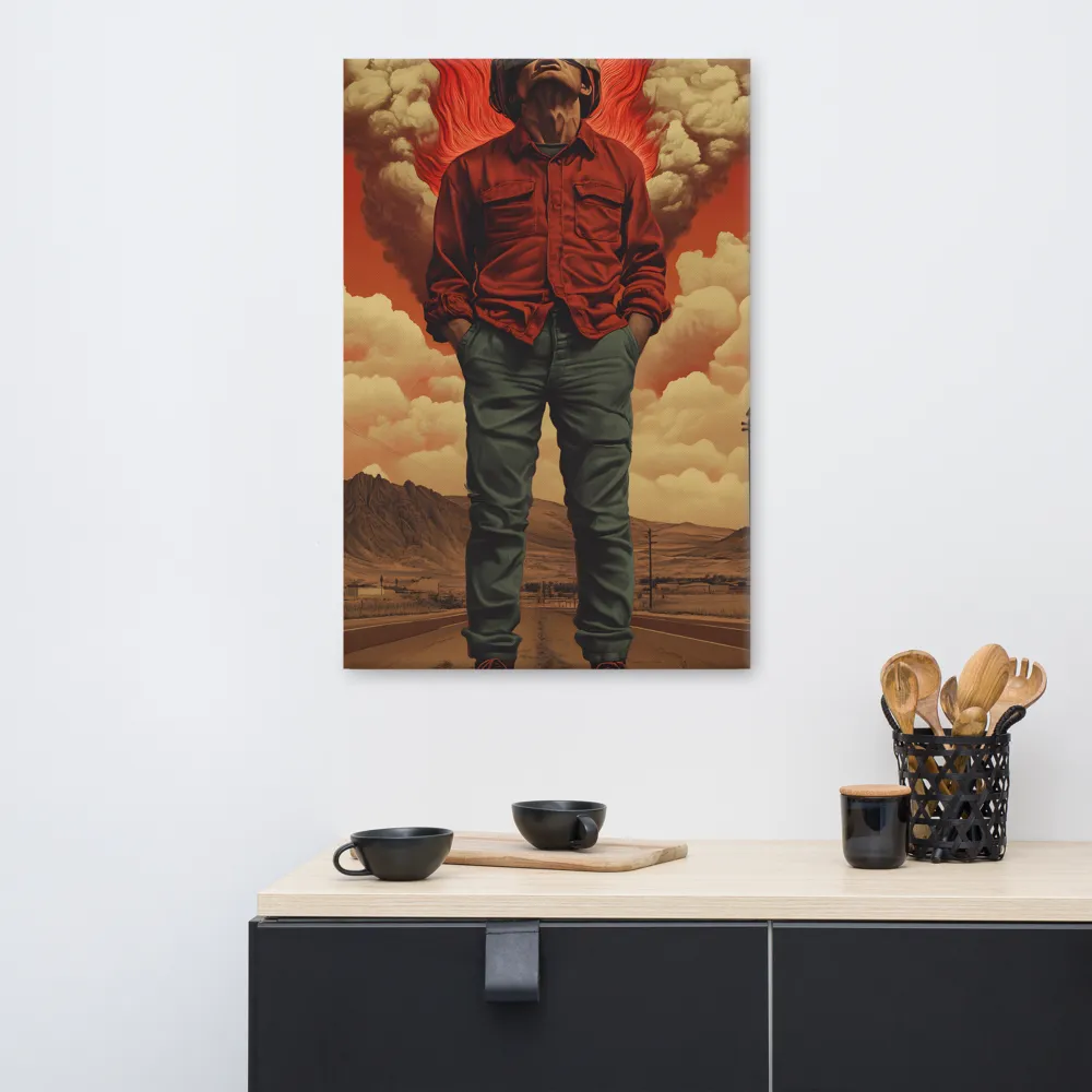 Defiant Spirit in a Surreal Landscape | Canvas | 24″×36″
