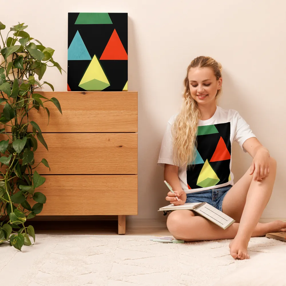 Geometric Harmony in Color | Canvas | 12″×16″