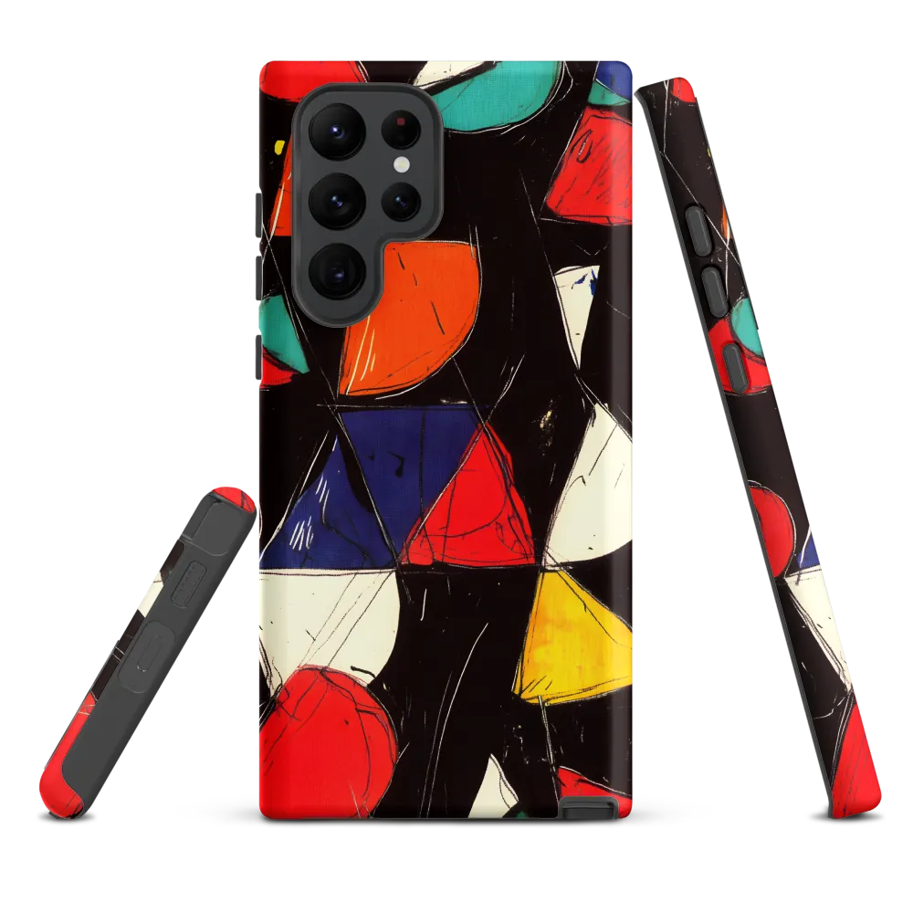 Vibrant Geometric Symphony | Phone Case |  S22 Ultra | Tough Case | Matte