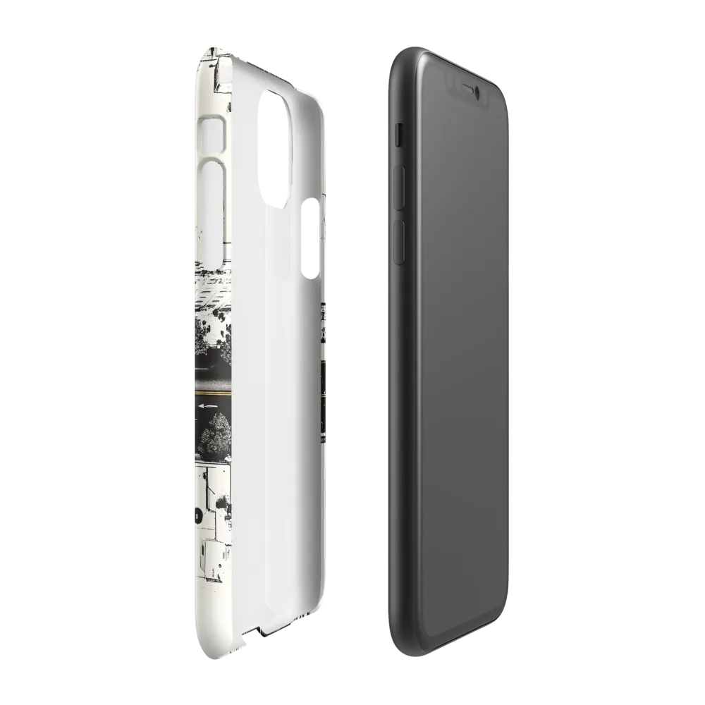 Urban Intersection: A Bird’s-Eye Perspective | Phone Case |  11 | Snap Case | Matte