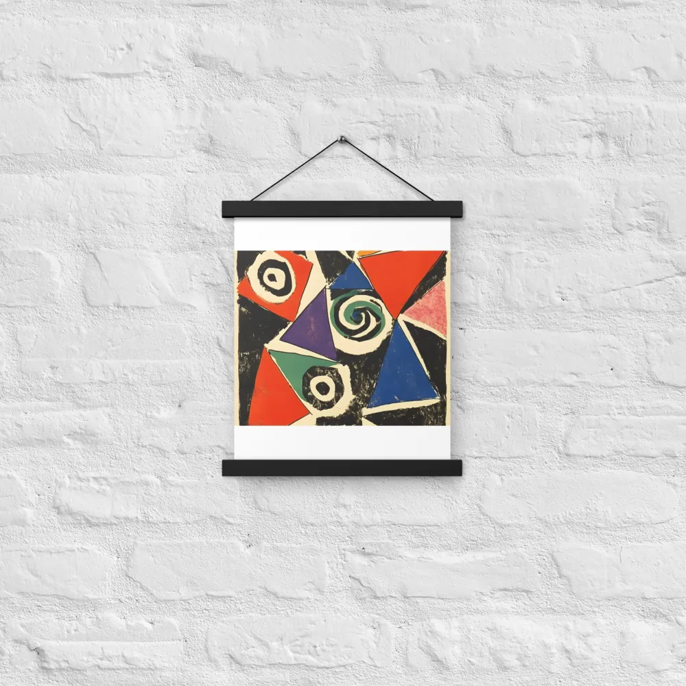 Dynamic Geometric Abstraction | Poster With Black Wood Hanger | 11″×14″