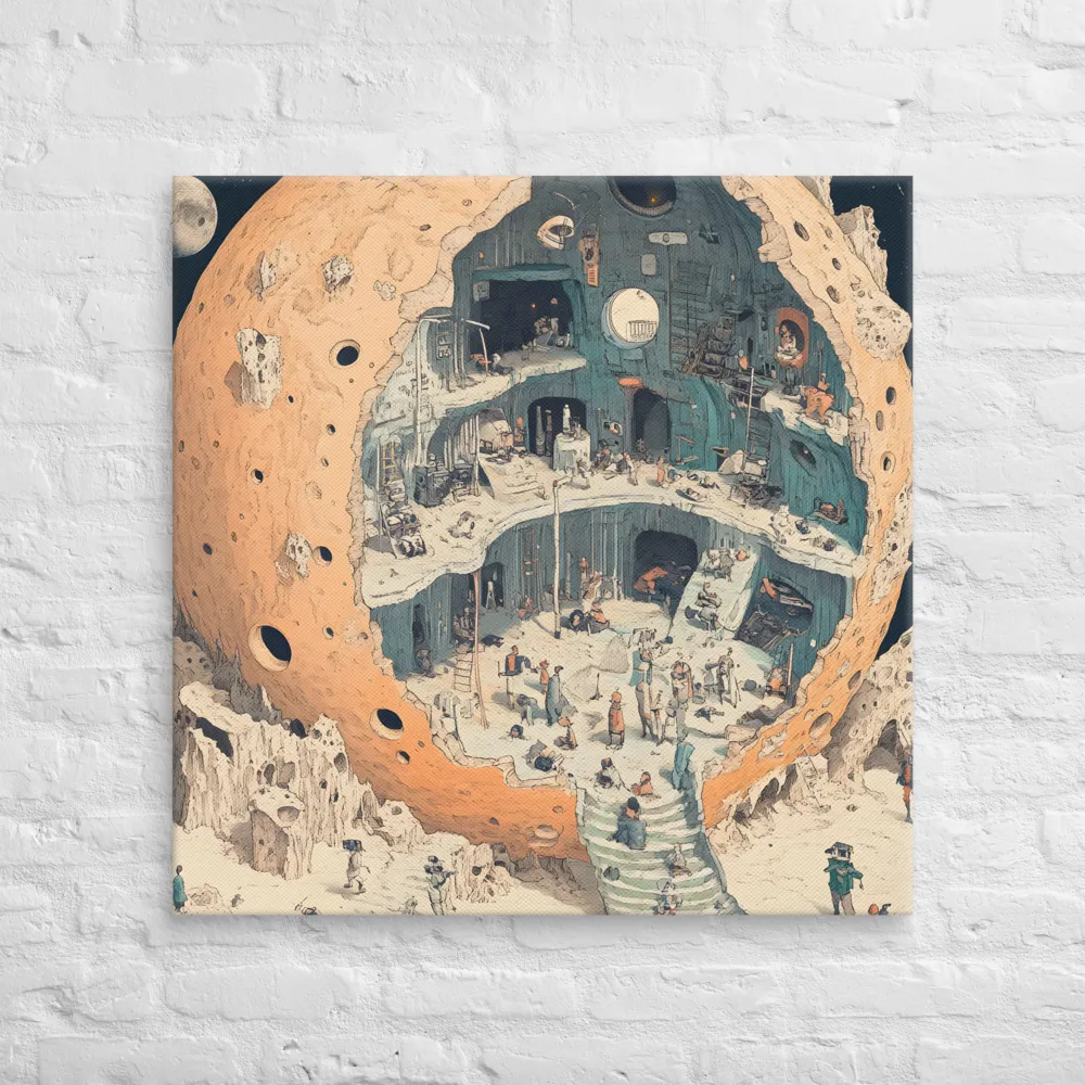 The Hollow Sphere: A Surreal Haven | Art Print