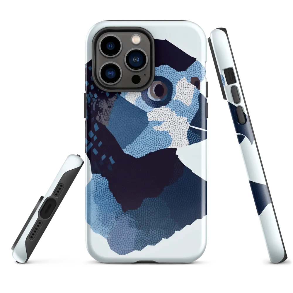 Abstract Avian Portrait in Blue