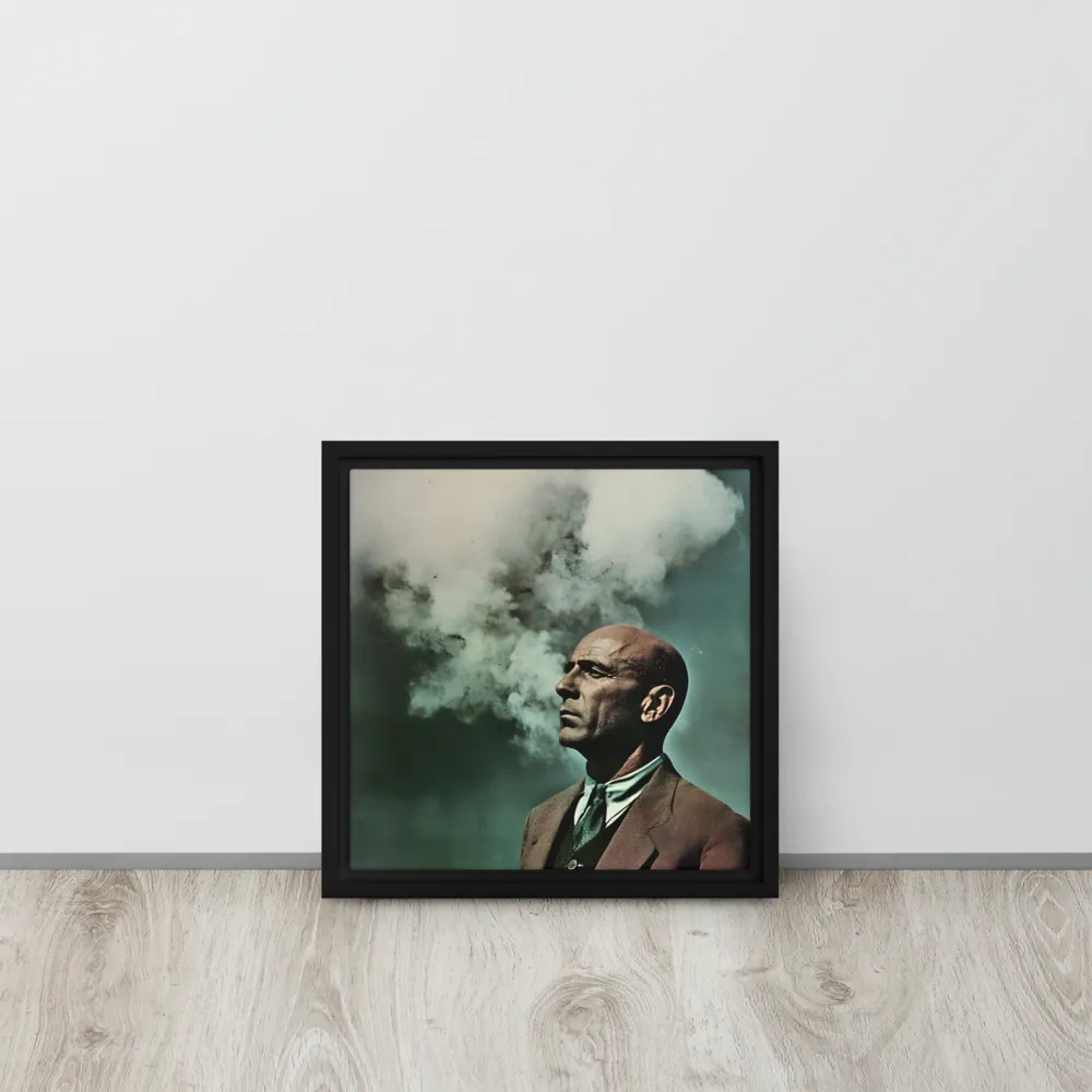 Clouded Thoughts | Canvas with Black Frame | 12″×12″