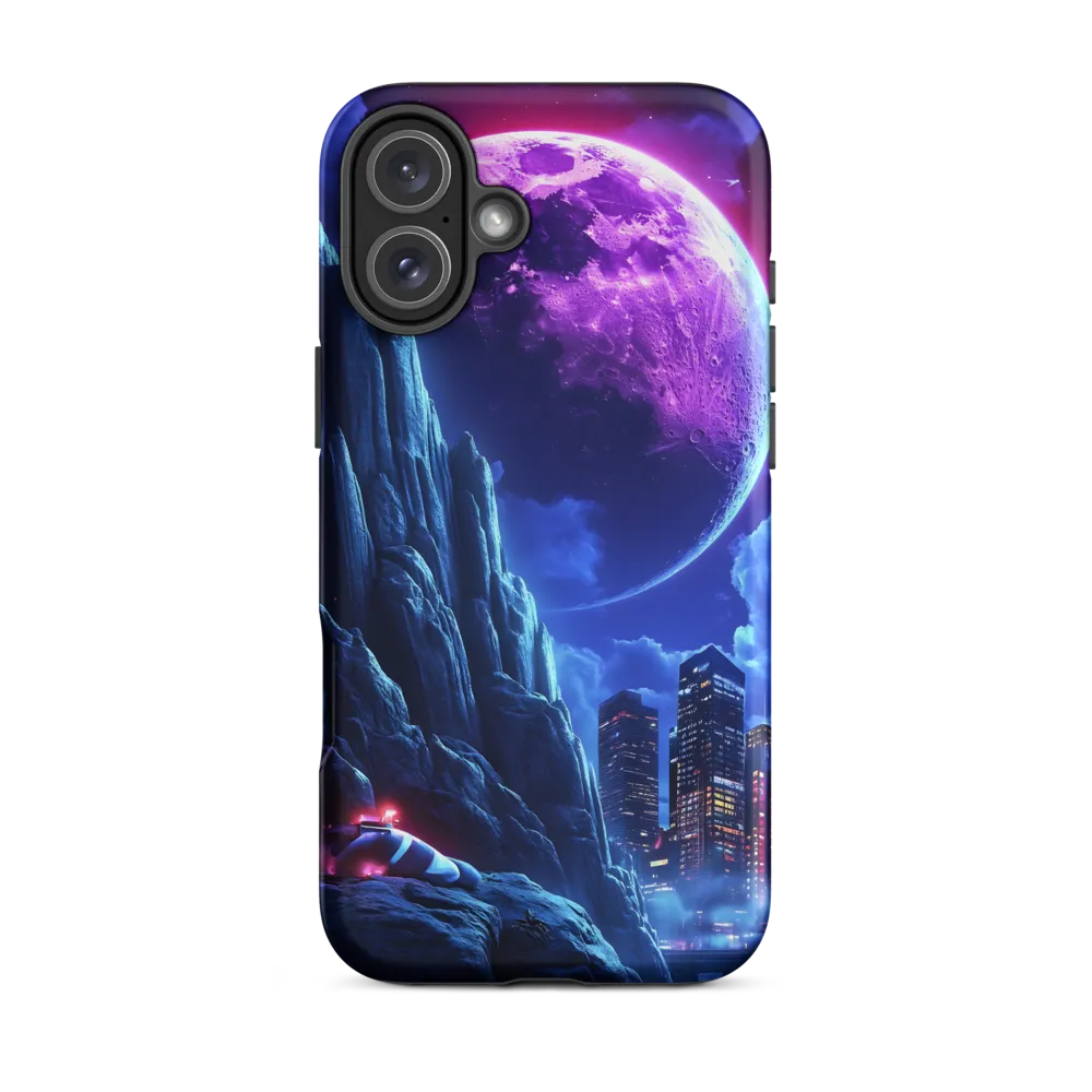 Magenta Moon Over Neon City