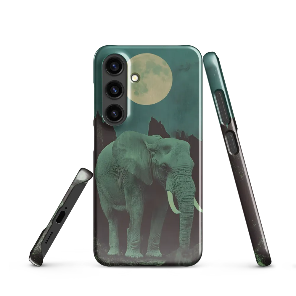 Ethereal Presence: Elephant Under a Full Moon