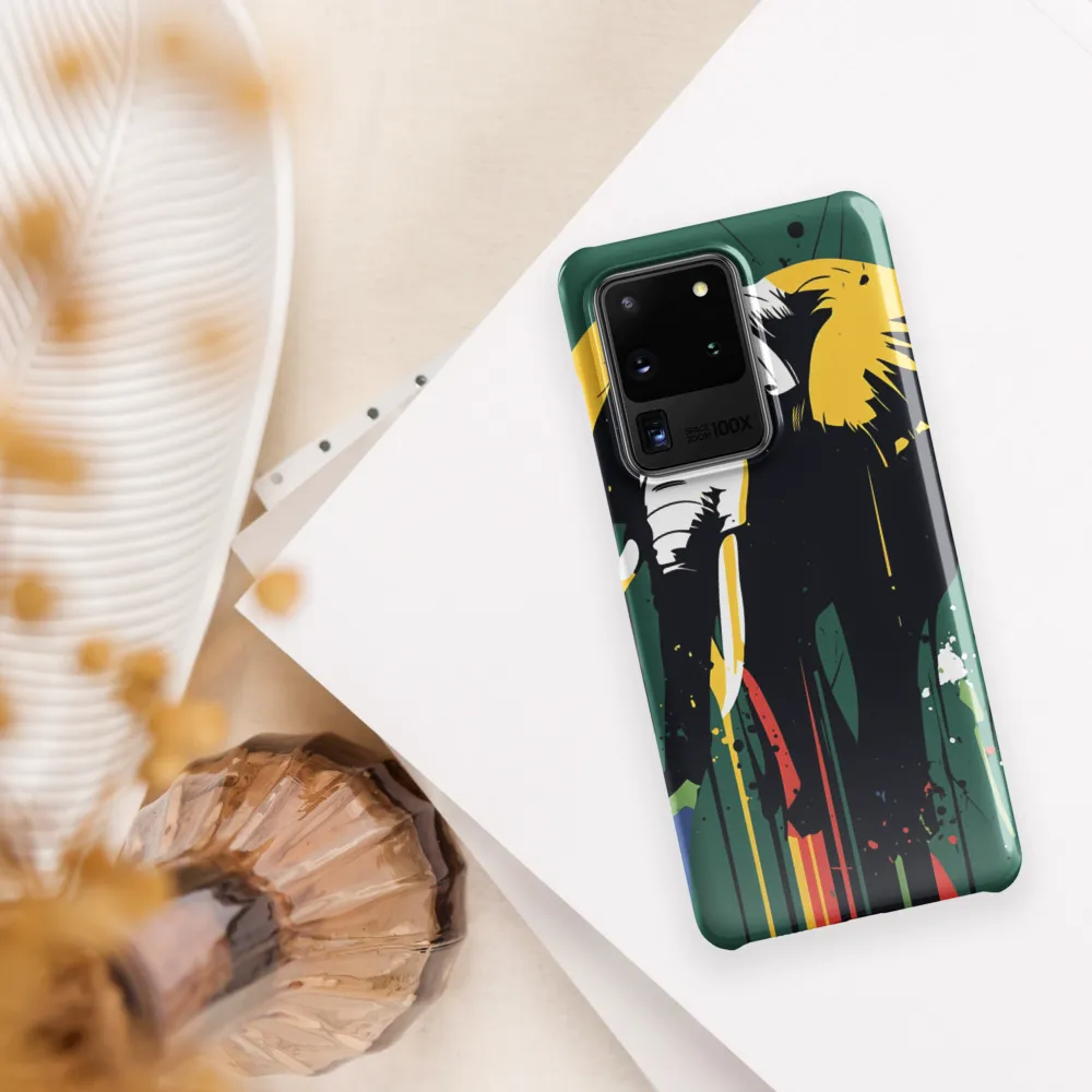 Majestic Minimalism: The Colorful Elephant