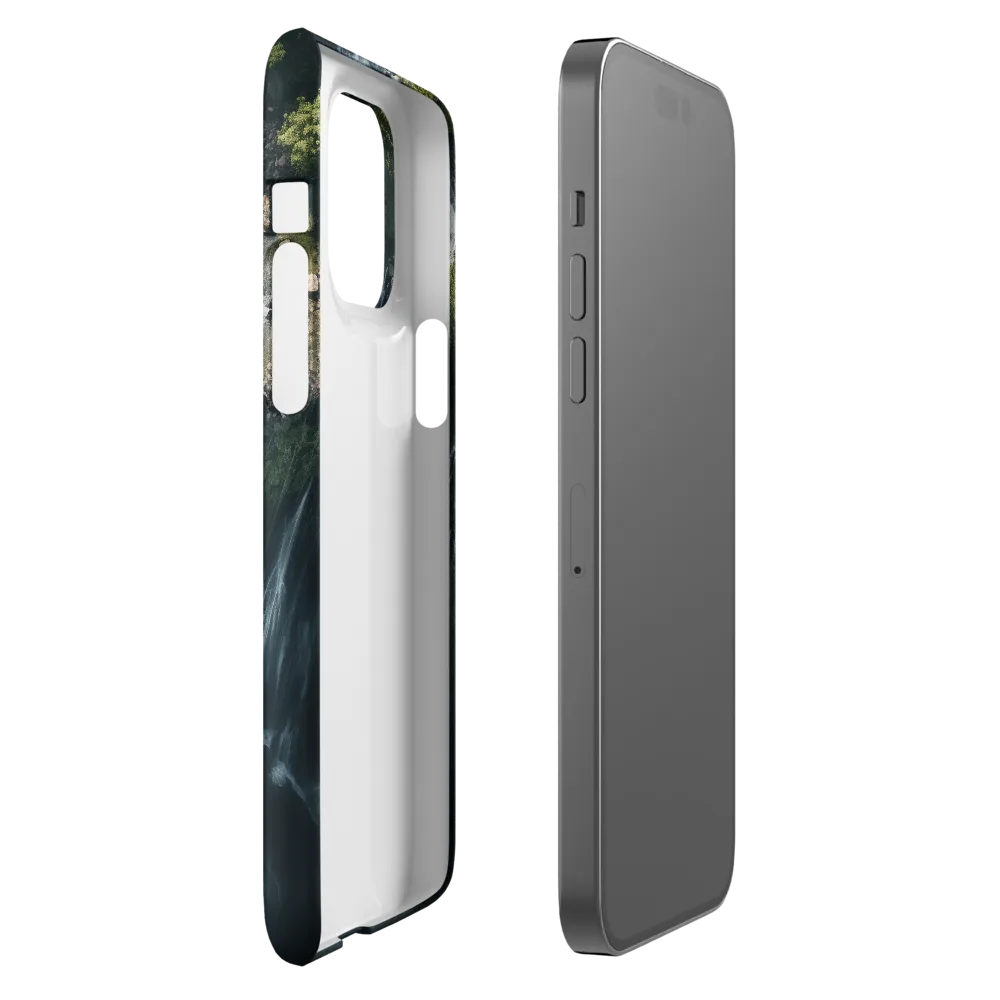 Nature's Power: The Cascading Waterfall | Phone Case |  14 Pro Max | Snap Case | Matte
