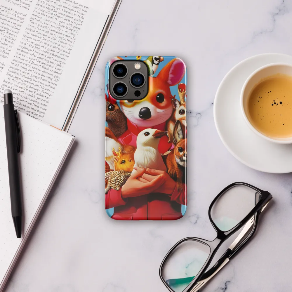 Harmony in Whimsy: A Modern Animal Ensemble | Phone Case |  13 Pro Max | Snap Case | Glossy