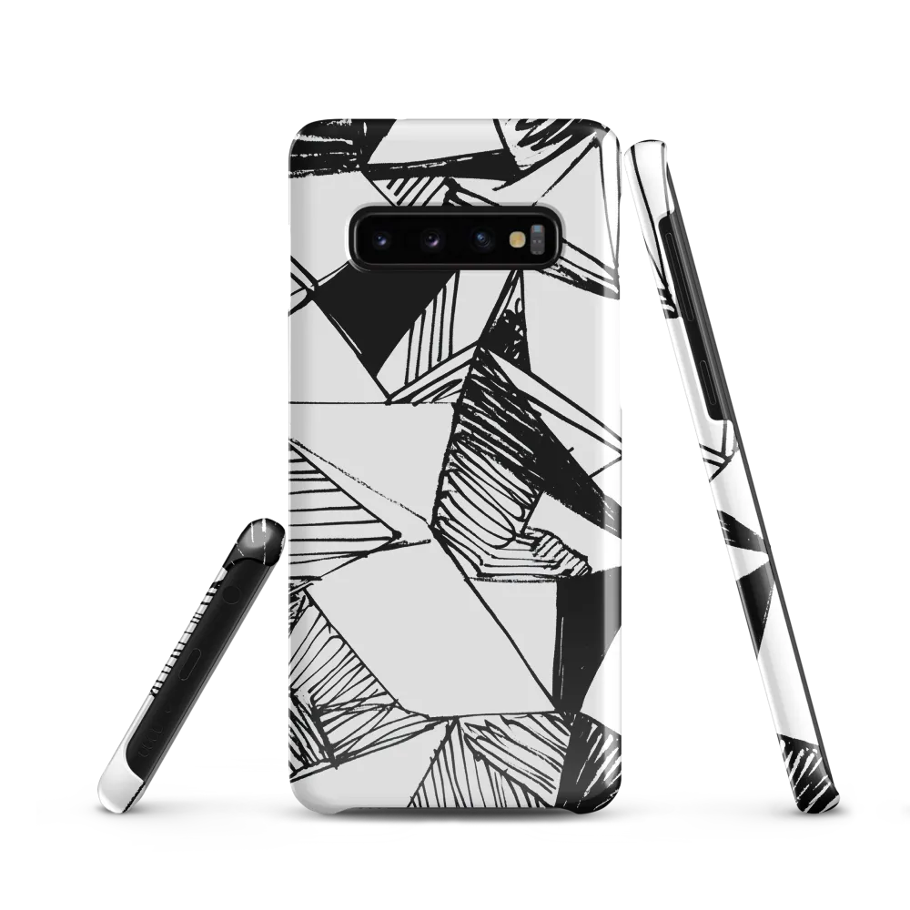 Dynamic Geometry in Ink | Phone Case |  S10 | Snap Case | Glossy