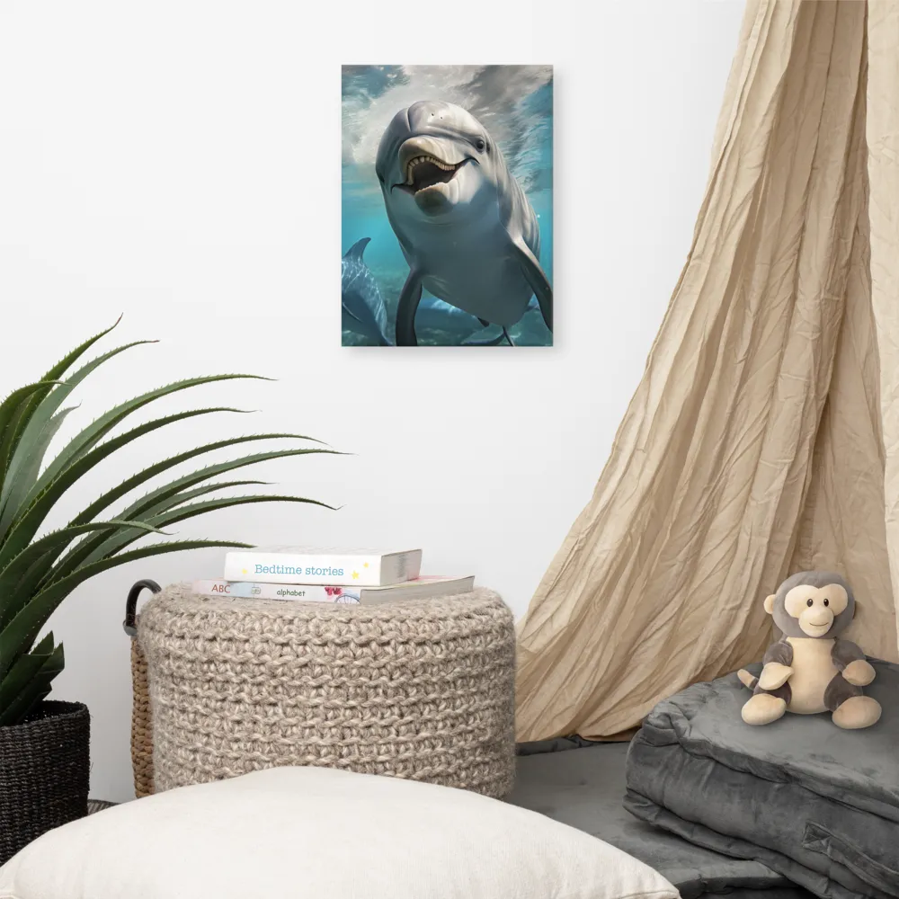 Beneath the Waves: A Dolphin's Dance