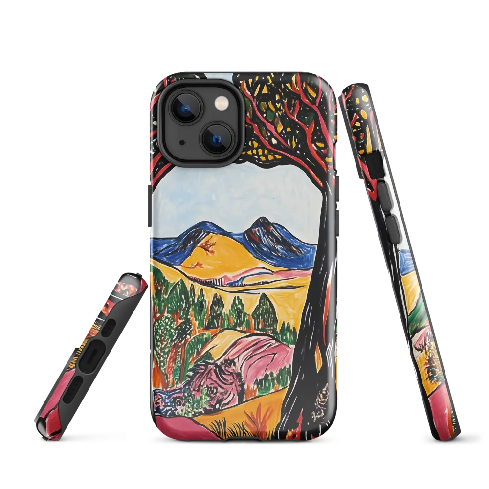Vibrant Nature's Embrace | Phone Case |  14 | Tough Case | Glossy