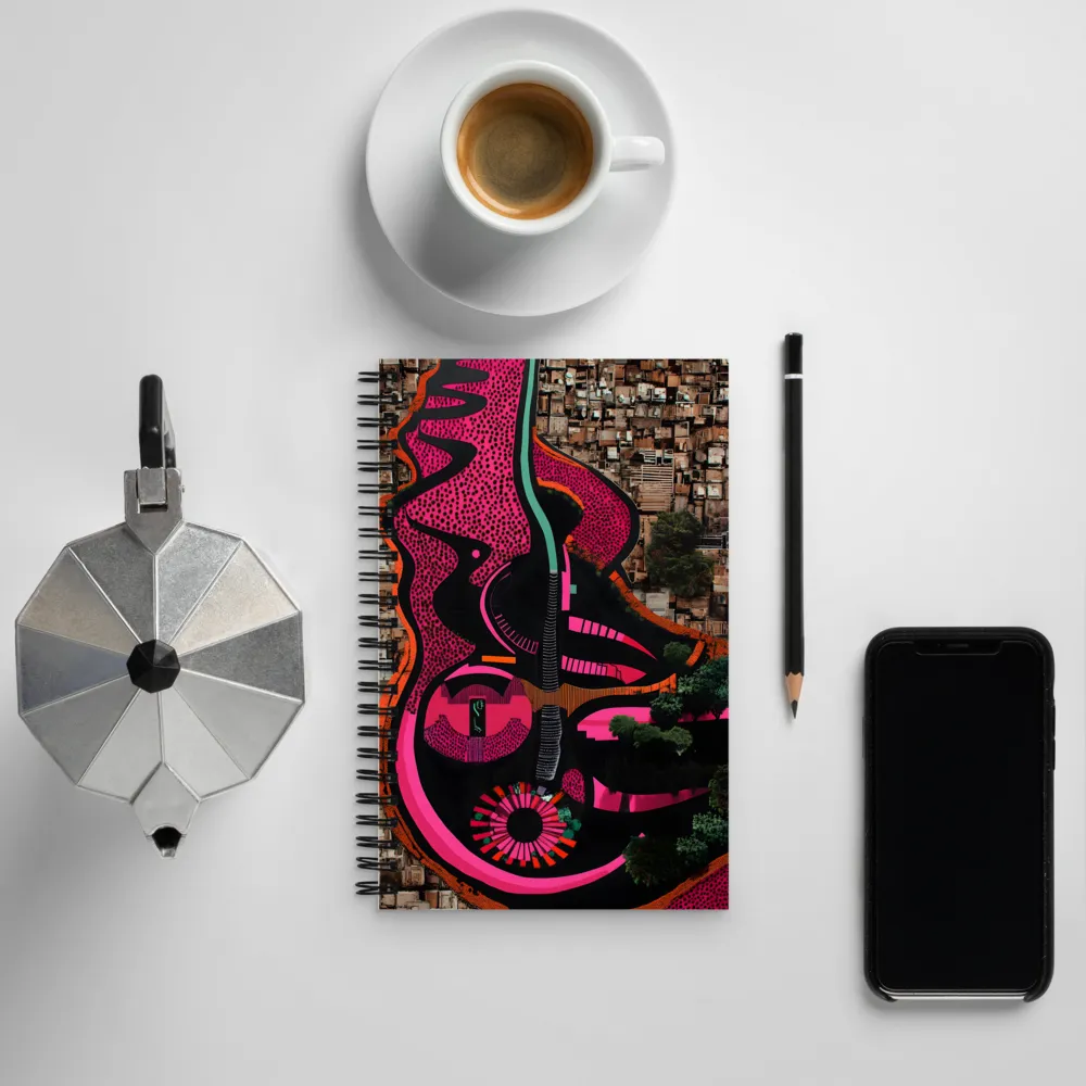 Urban Symphony in Pink | Spiral Notebook