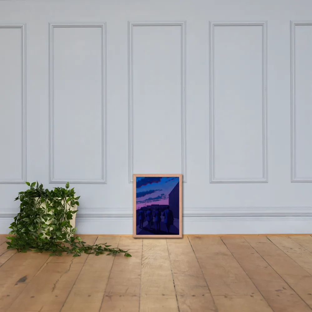 The Twilight Stroll | Poster with Red oak Frame | 12″×16″