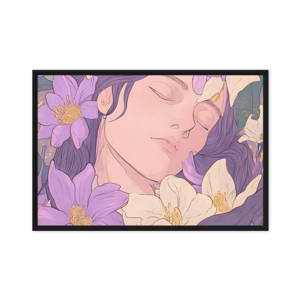 Harmony in Bloom | Canvas with Black Frame | 24″×36″