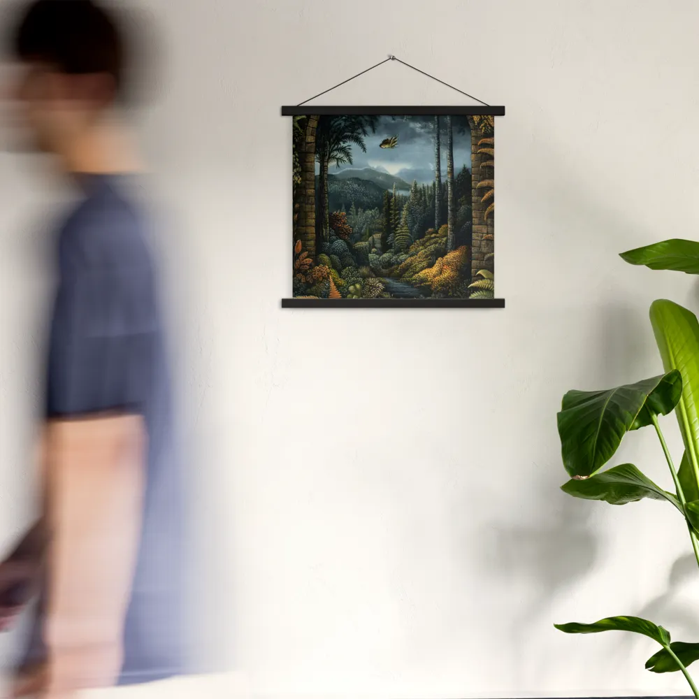 Whispers of the Enchanted Forest | Poster With Black Wood Hanger | 18″×18″