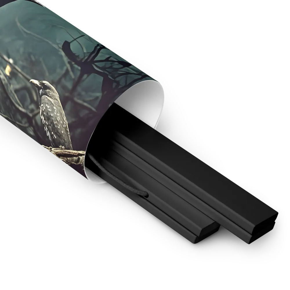 Whispers of the Avian Realm | Poster With Black Wood Hanger | 14″×14″