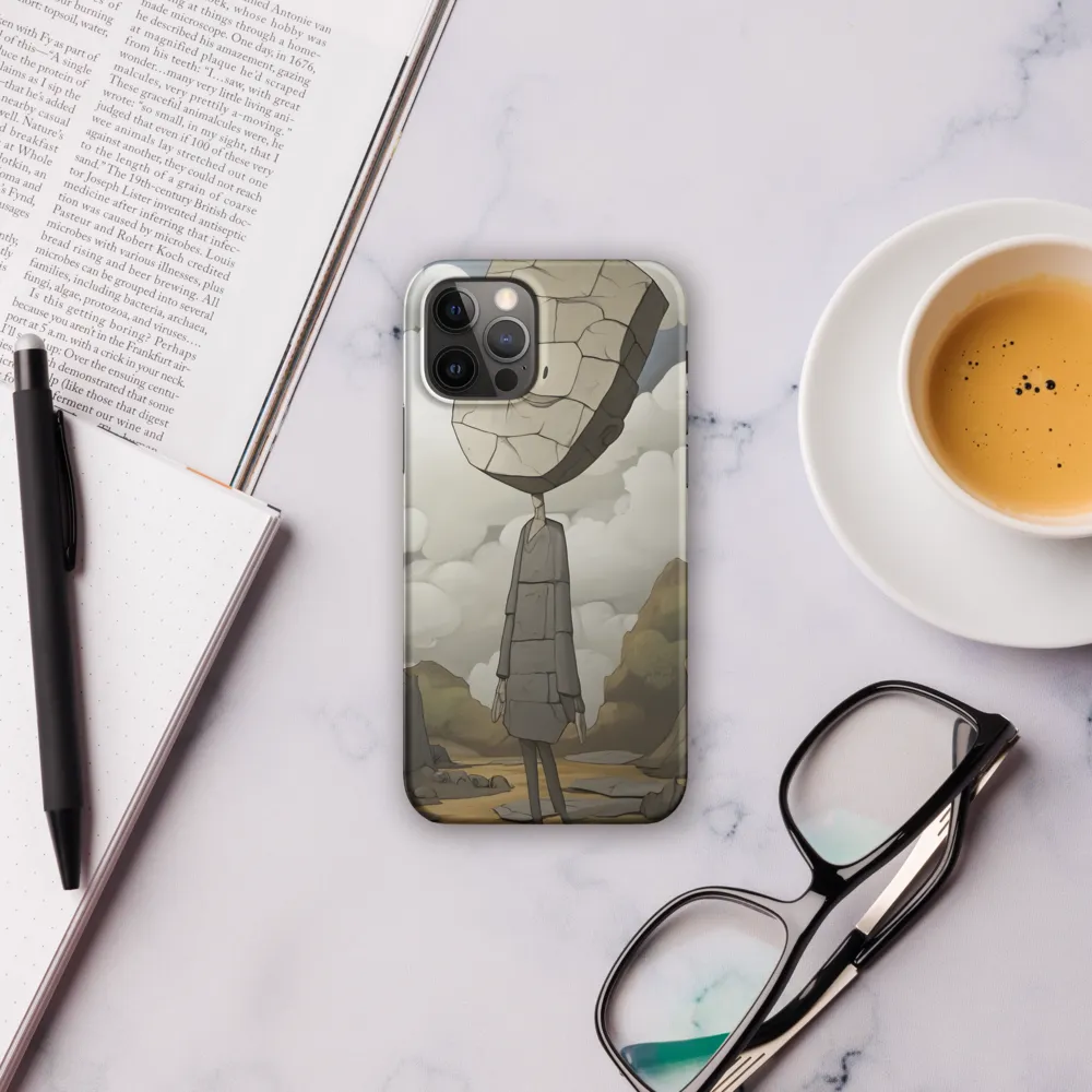 Whimsical Stone Figure in a Rocky Landscape | Phone Case |  12 Pro | Snap Case | Matte