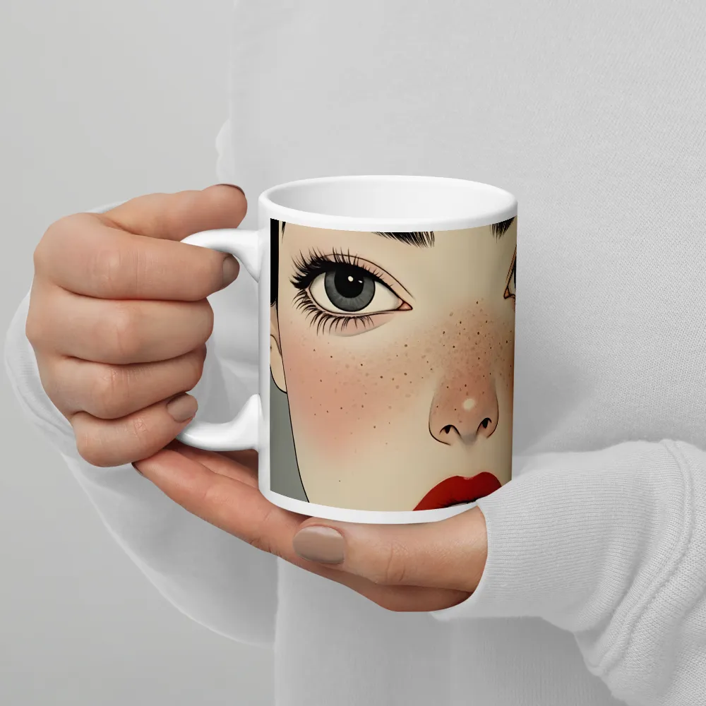 Serenity Captured: A Modern Portrait | Mug with White inside | 11 oz