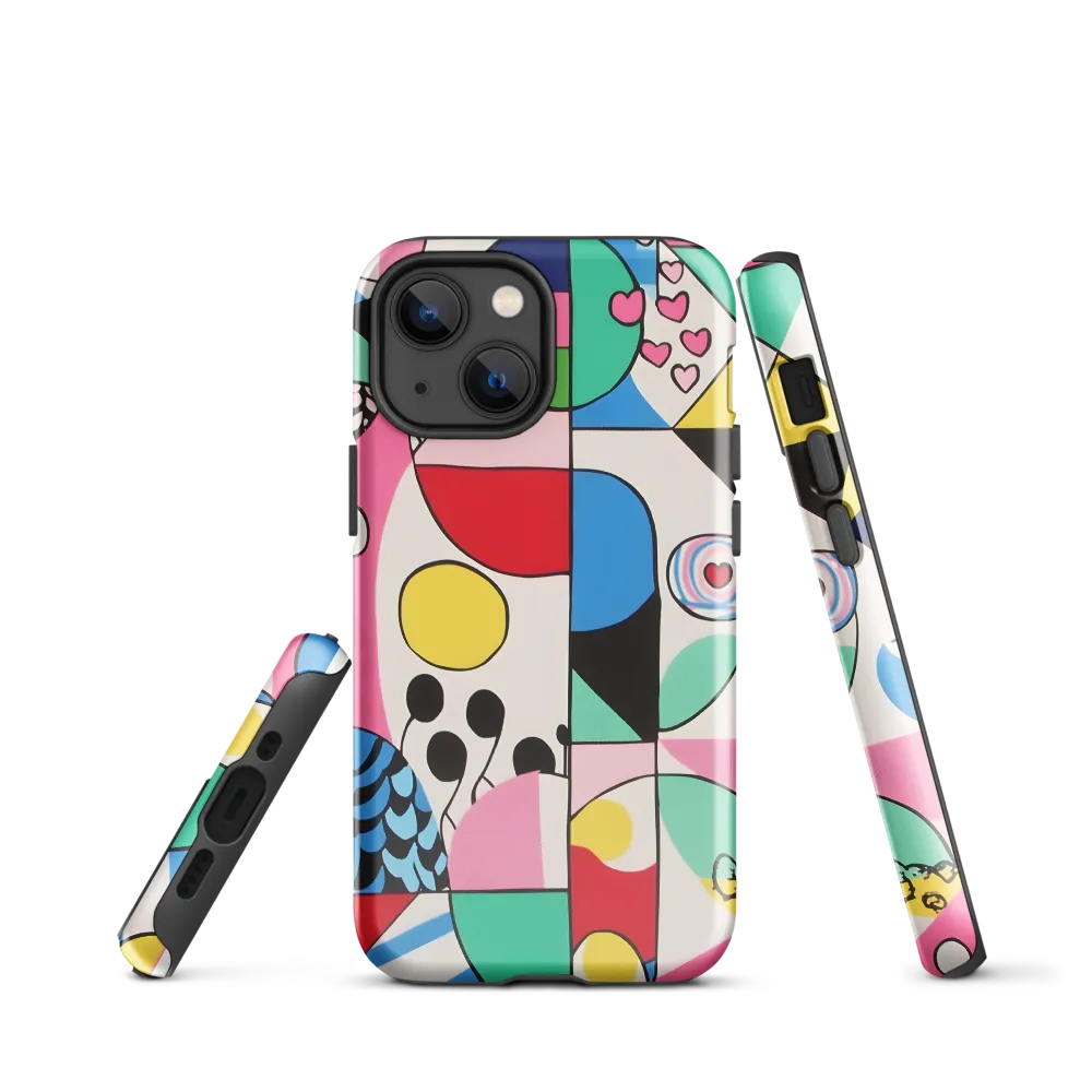Dynamic Interplay of Shapes | Phone Case |  13 mini | Tough Case | Glossy