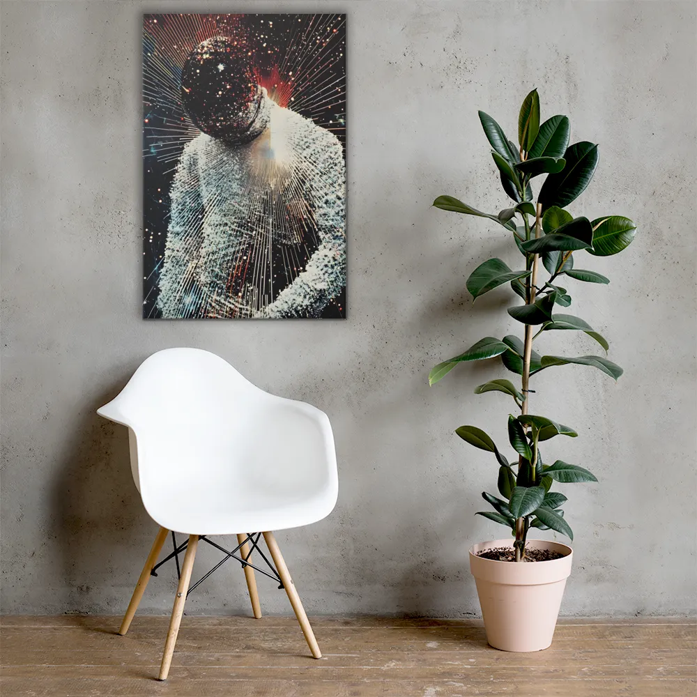 Ethereal Astronaut: A Journey Through the Cosmos | Canvas | 24″×36″
