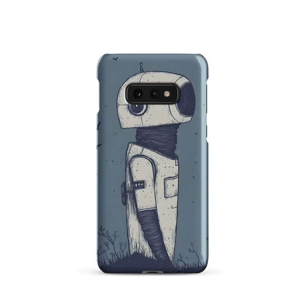 Contemplative Robot in a Barren Landscape | Phone Case |  S10e | Snap Case | Matte