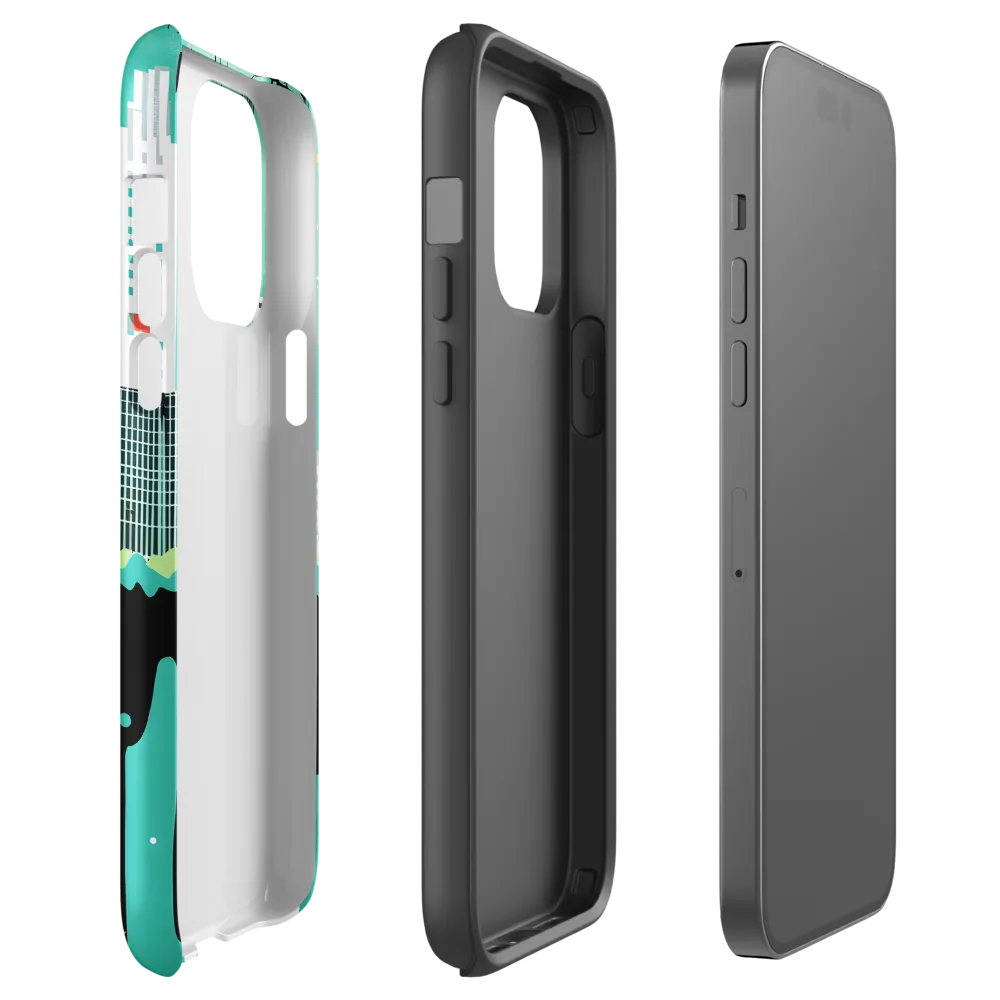Urban Symphony: A Teal Tale | Phone Case |  14 Pro Max | Tough Case | Glossy