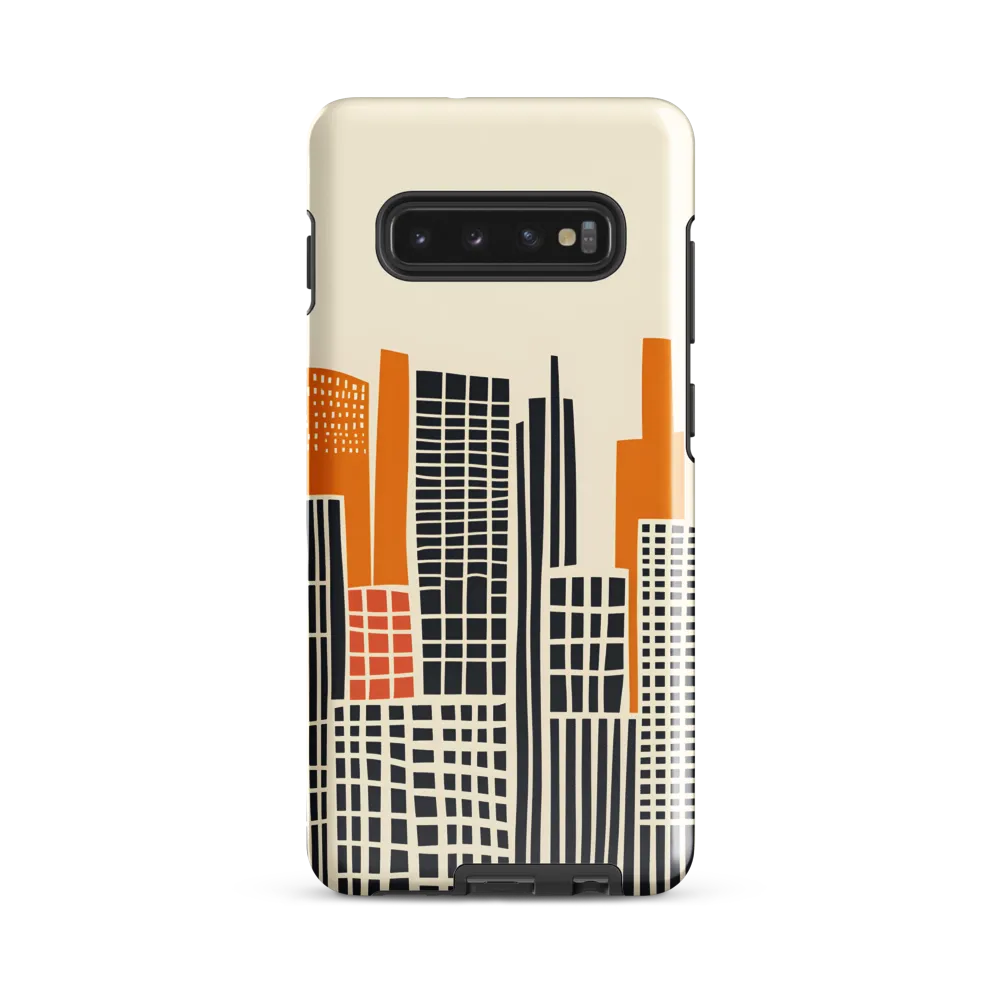 Urban Rhythms: A Graphic Cityscape | Phone Case |  S10 Plus | Tough Case | Glossy