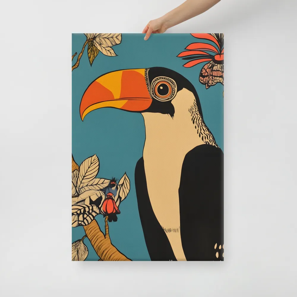 Tropical Majesty: The Toucan at Rest | Canvas | 24″×36″