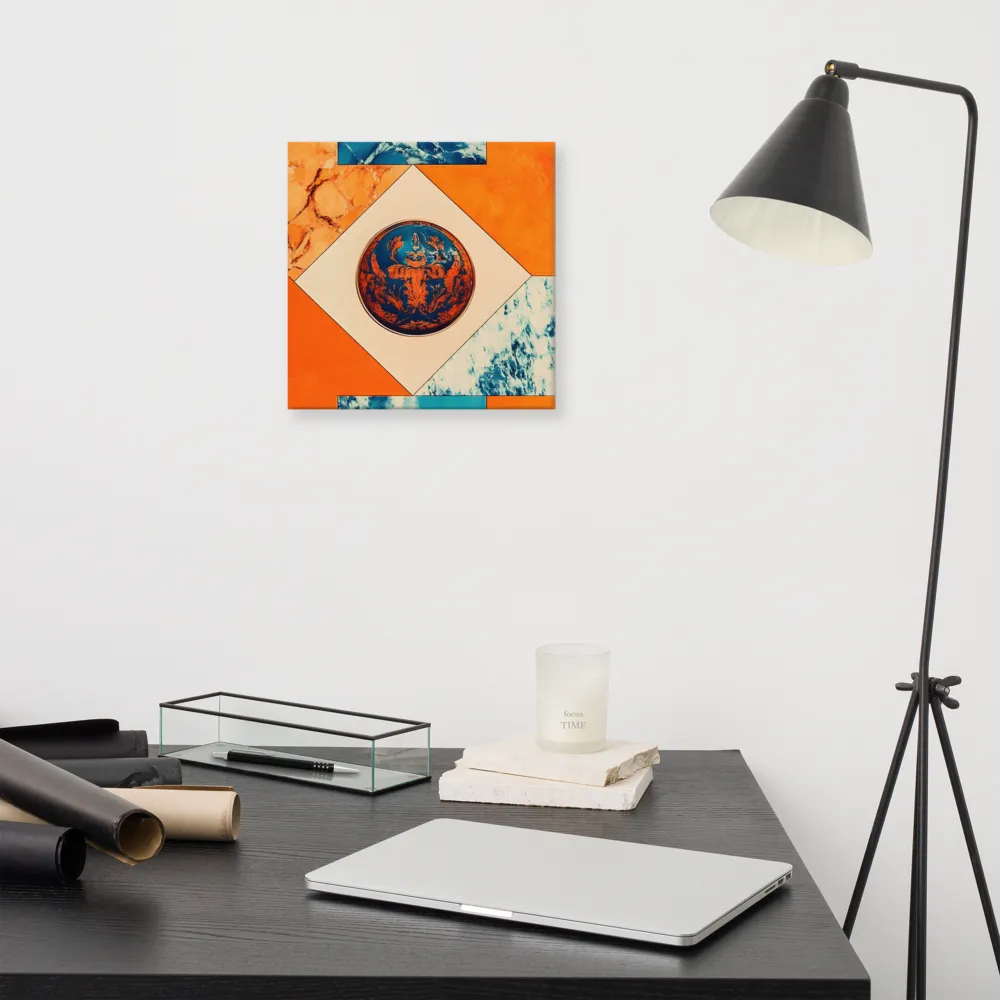 Harmonious Encounters: Abstract Geometry | Canvas | 12″×12″