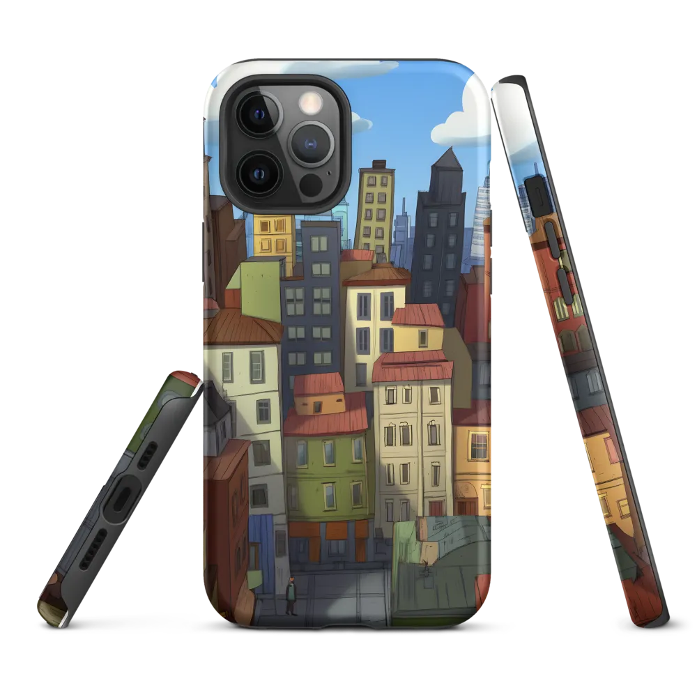 Urban Symphony: A Colorful Cityscape | Phone Case |  12 Pro Max | Tough Case | Matte