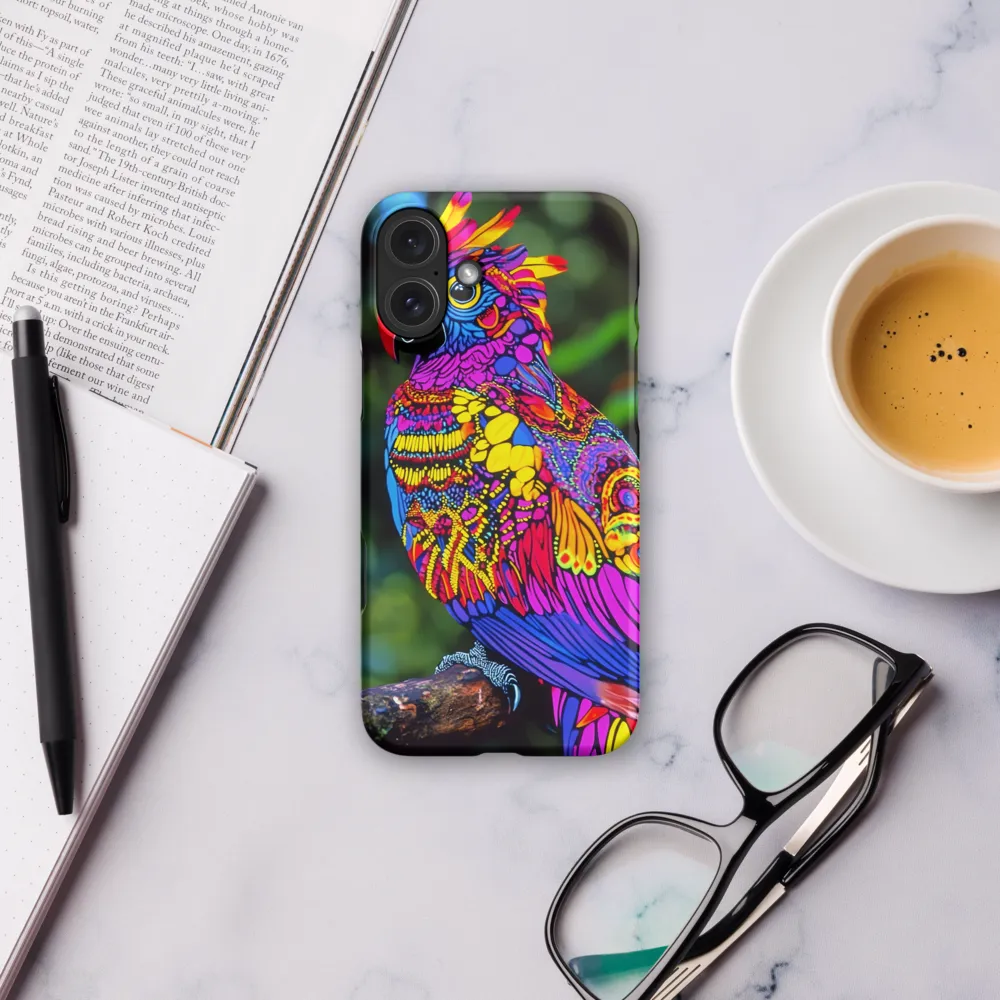 Vibrant Psychedelic Parrot | Phone Case |  16 Plus | Snap Case | Matte