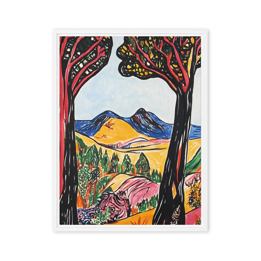 Vibrant Nature's Embrace | Canvas with White Frame | 24″×32″