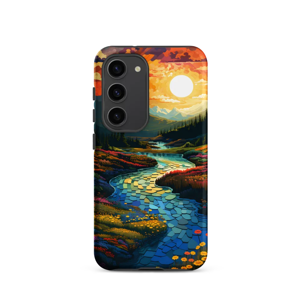 Serenity in Sunset: A Winding River's Embrace | Phone Case |  S23 | Tough Case | Matte