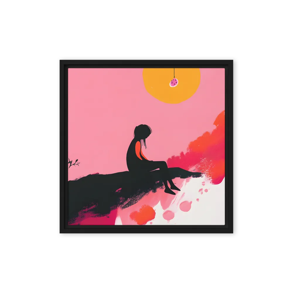 Whispers of the Sun | Canvas with Black Frame | 16″×16″