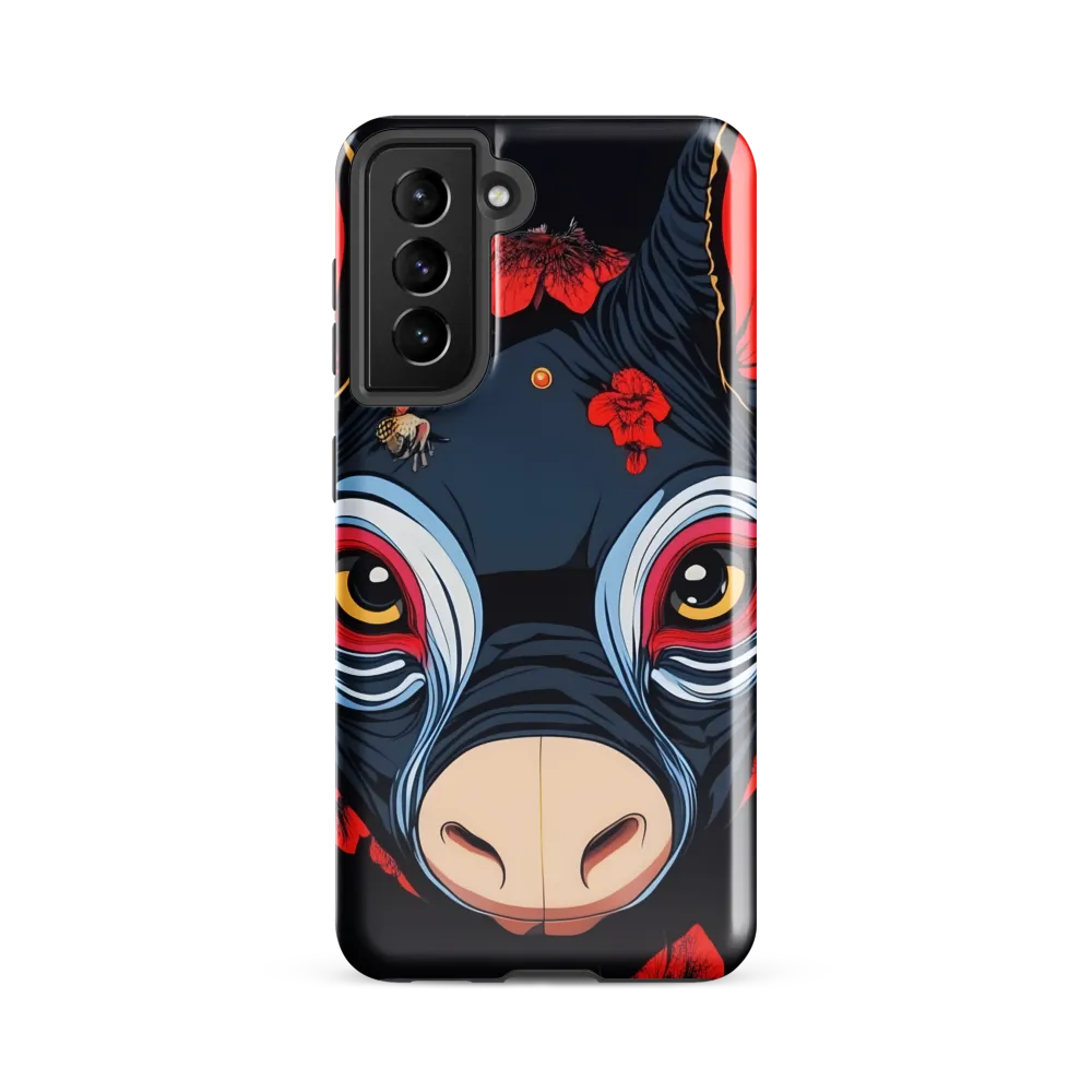 Mystical Bull with Floral Motifs
