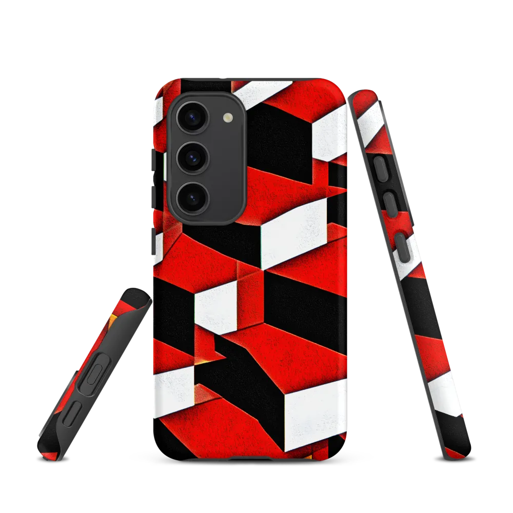 Dynamic Geometric Interplay | Phone Case |  S23 | Tough Case | Matte