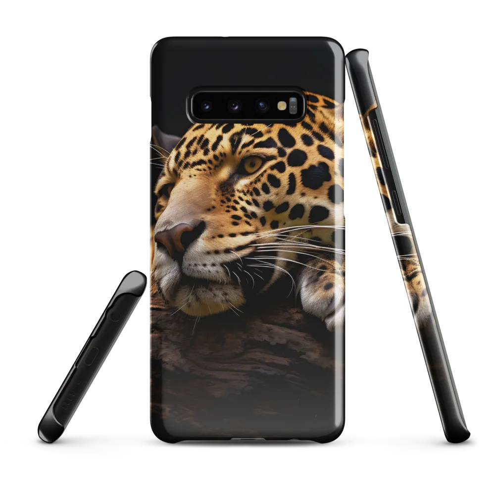 Tranquil Majesty: The Resting Leopard | Phone Case |  S10 Plus | Snap Case | Glossy