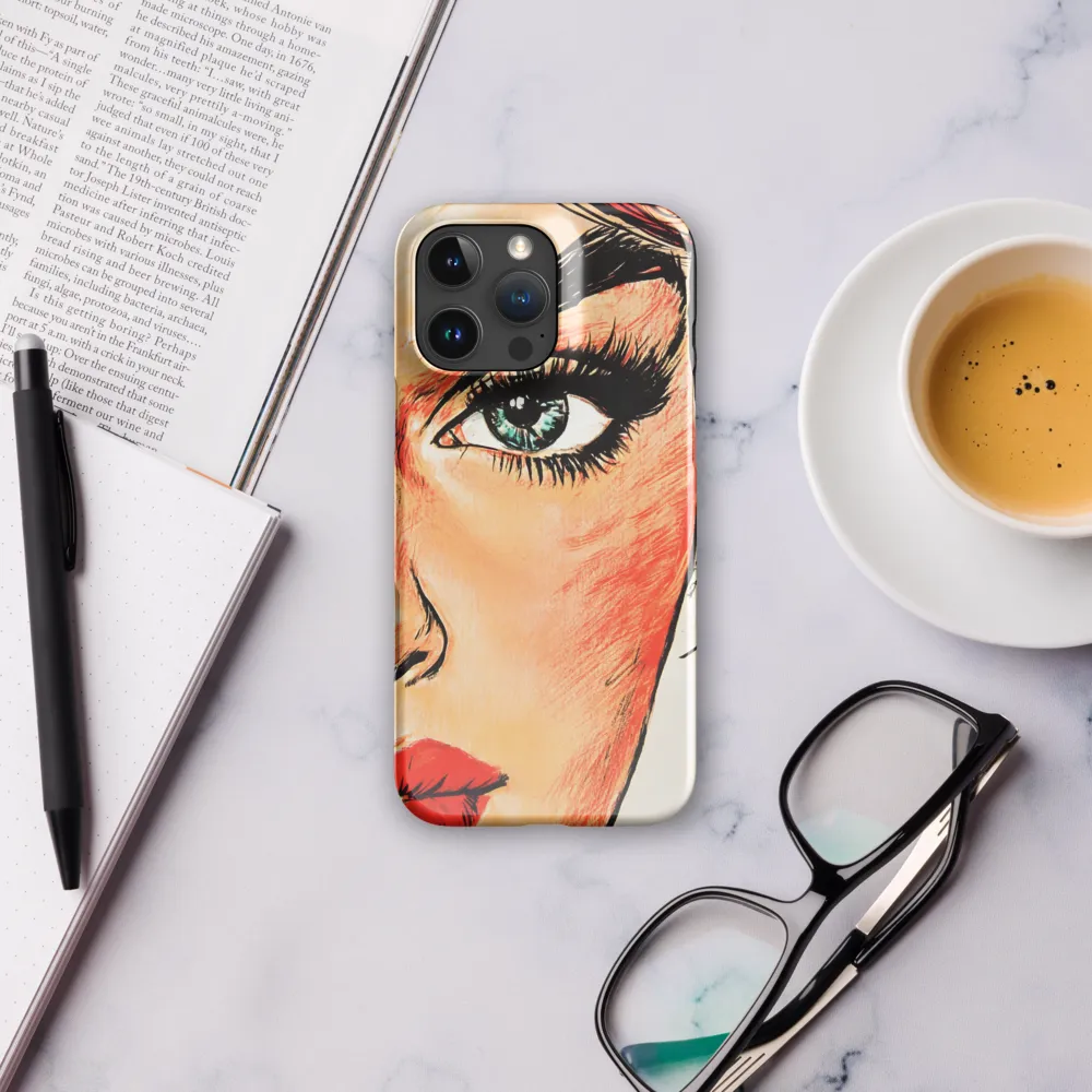Turquoise Eye, Red Lip — Pop-Illustration Close-Up