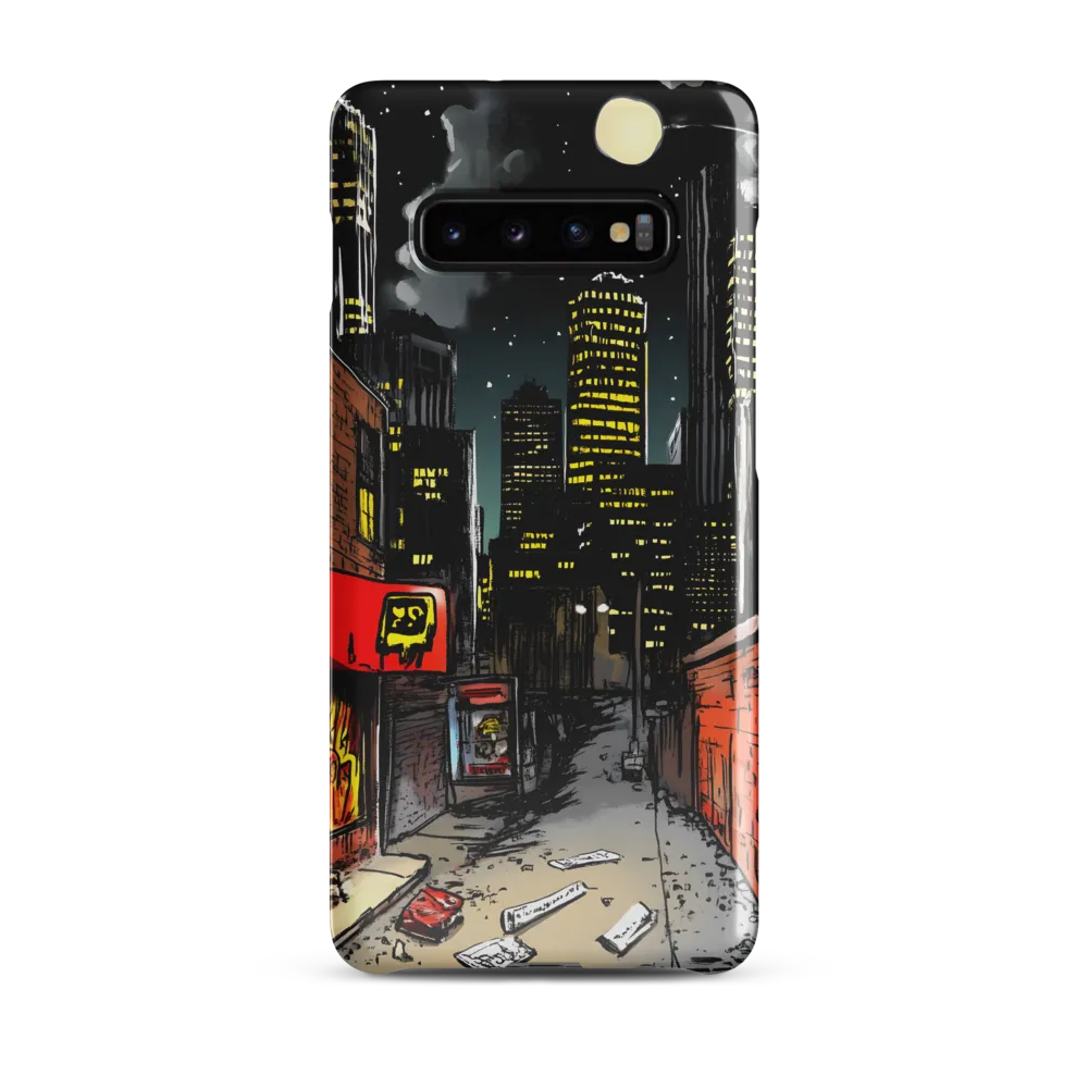 Nocturnal Cityscape: The Hidden Alley | Phone Case |  S10 Plus | Snap Case | Glossy