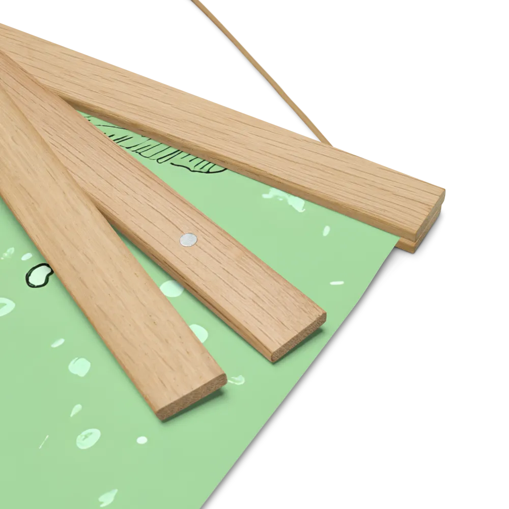 The Enigmatic Wizard | Poster With Oak Wood Hanger | 16″×16″