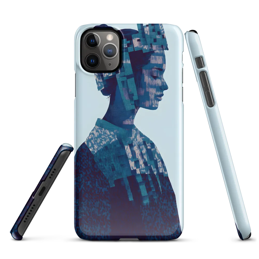 Digital Portrait in Abstract Blue | Phone Case |  11 Pro Max | Snap Case | Glossy